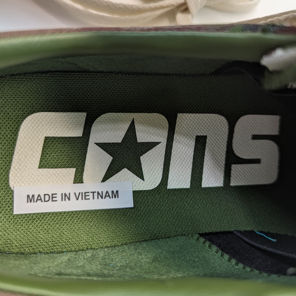 Converse One Star Pro OX Cypress Green Black Egret Camo Canvas sneakers Men 9.5 - Picture 6 of 8